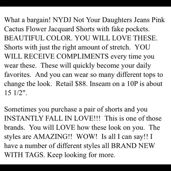 NYDJ Jacquard skimmers petite 8P - Picture 12 of 12